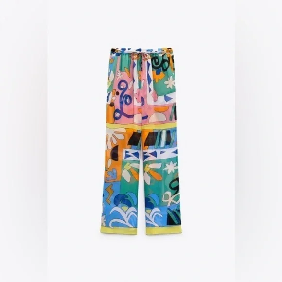 Zara Printed Flowing Two Piece Suit XS 🌸 Bloggers Favorite Sold Out! - Picture 7 of 13